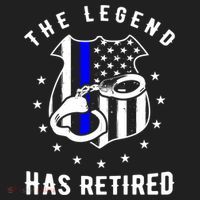 The Legend Has Retired Police Officer Gift Cop Funny Gift Hat thumb 2
