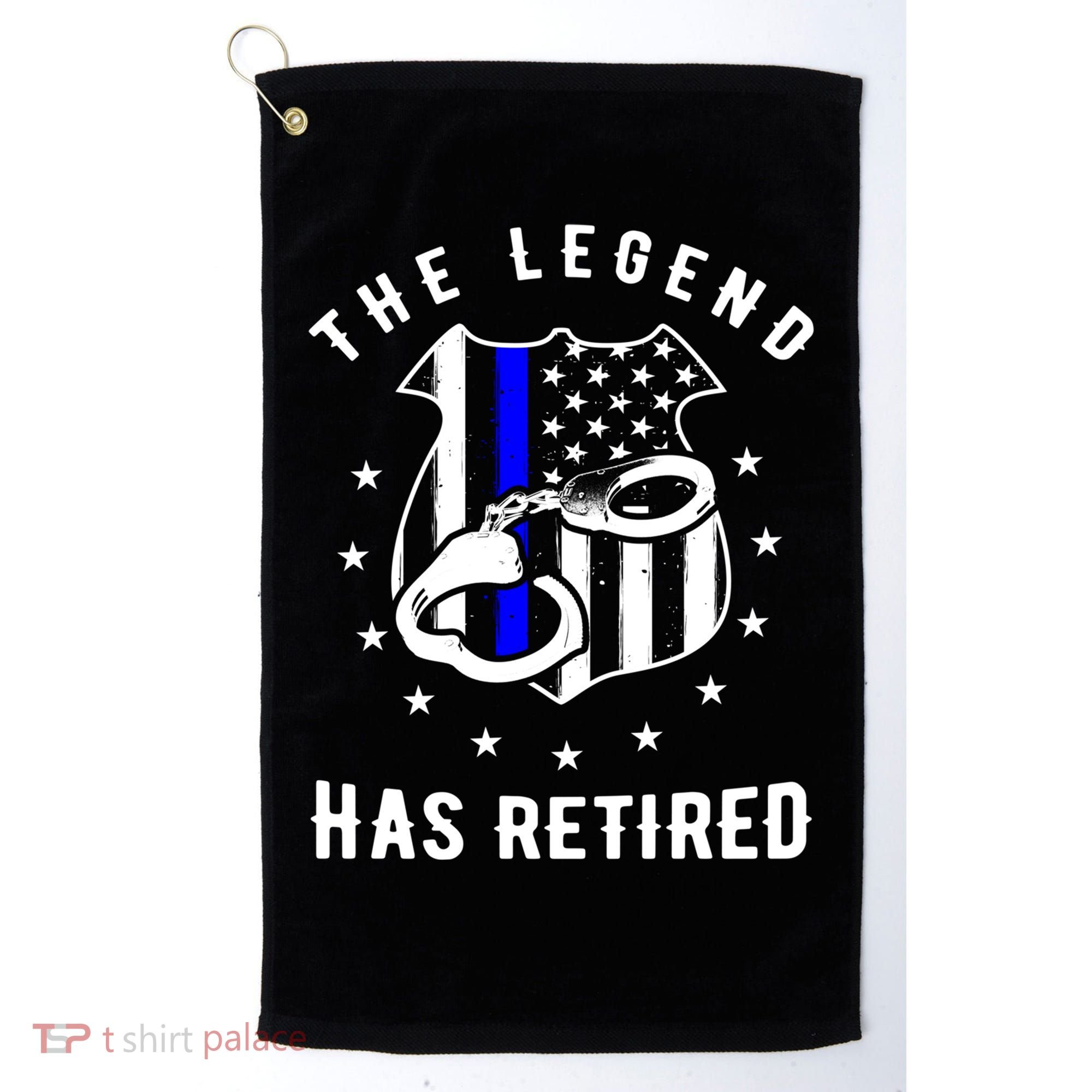 The Legend Has Retired Police Officer Gift Cop Funny Gift Golf Towel