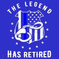 The Legend Has Retired Police Officer Gift Cop Funny Gift Hoodie thumb 2