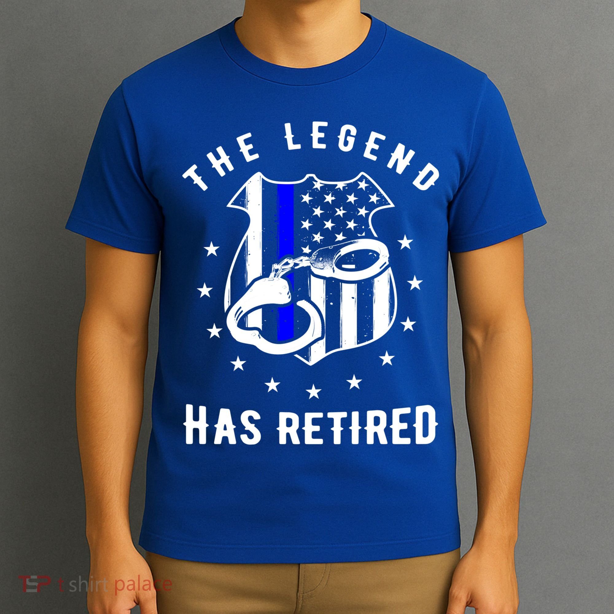 The Legend Has Retired Police Officer Gift Cop Funny Gift T-Shirt