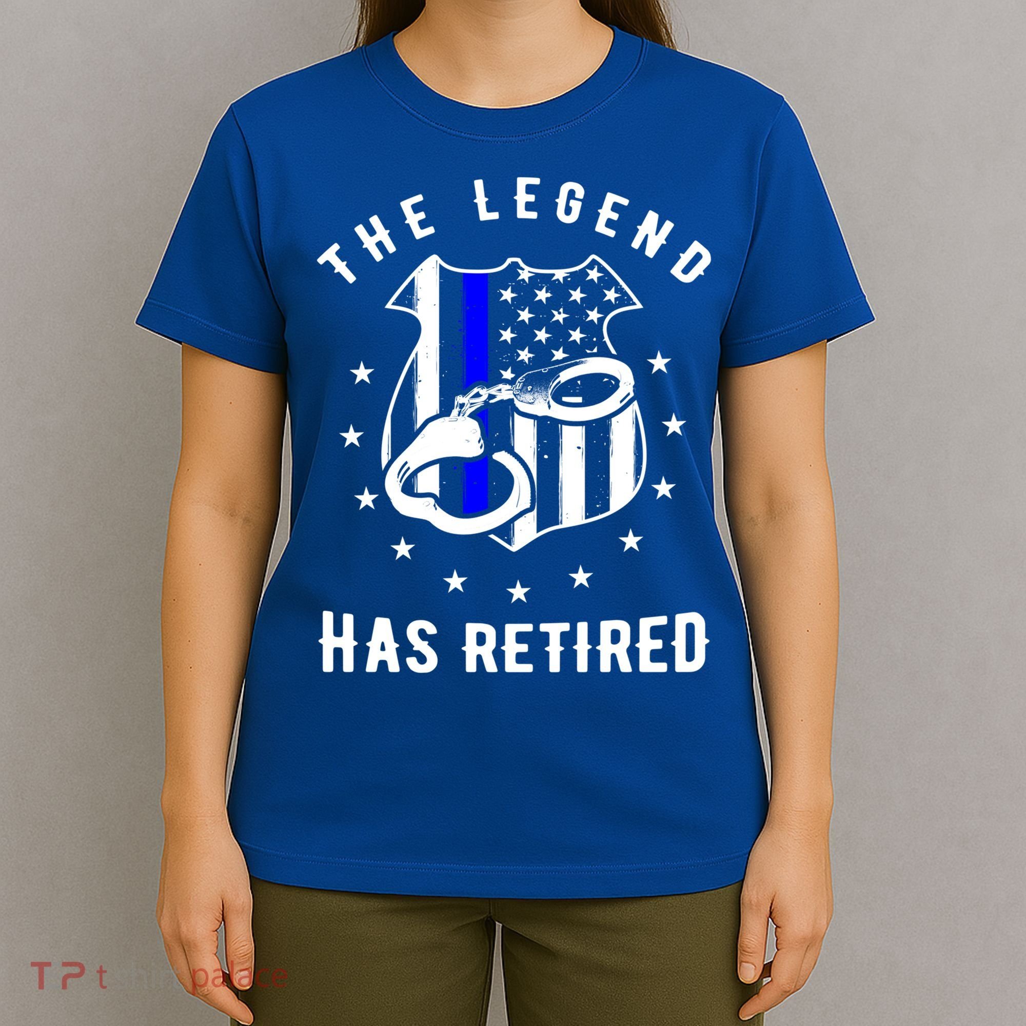 The Legend Has Retired Police Officer Gift Cop Funny Gift T-Shirt