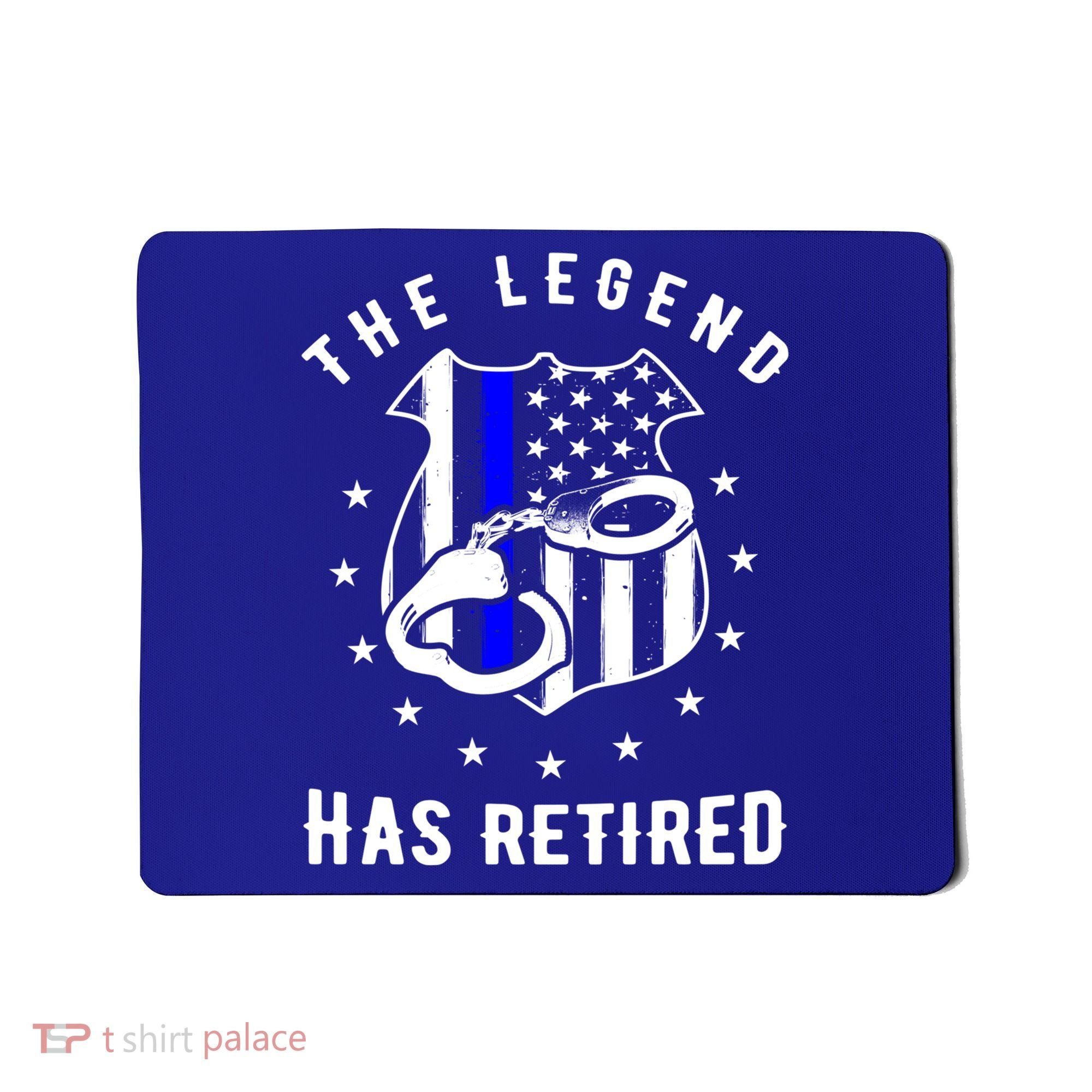The Legend Has Retired Police Officer Gift Cop Funny Gift Mousepad