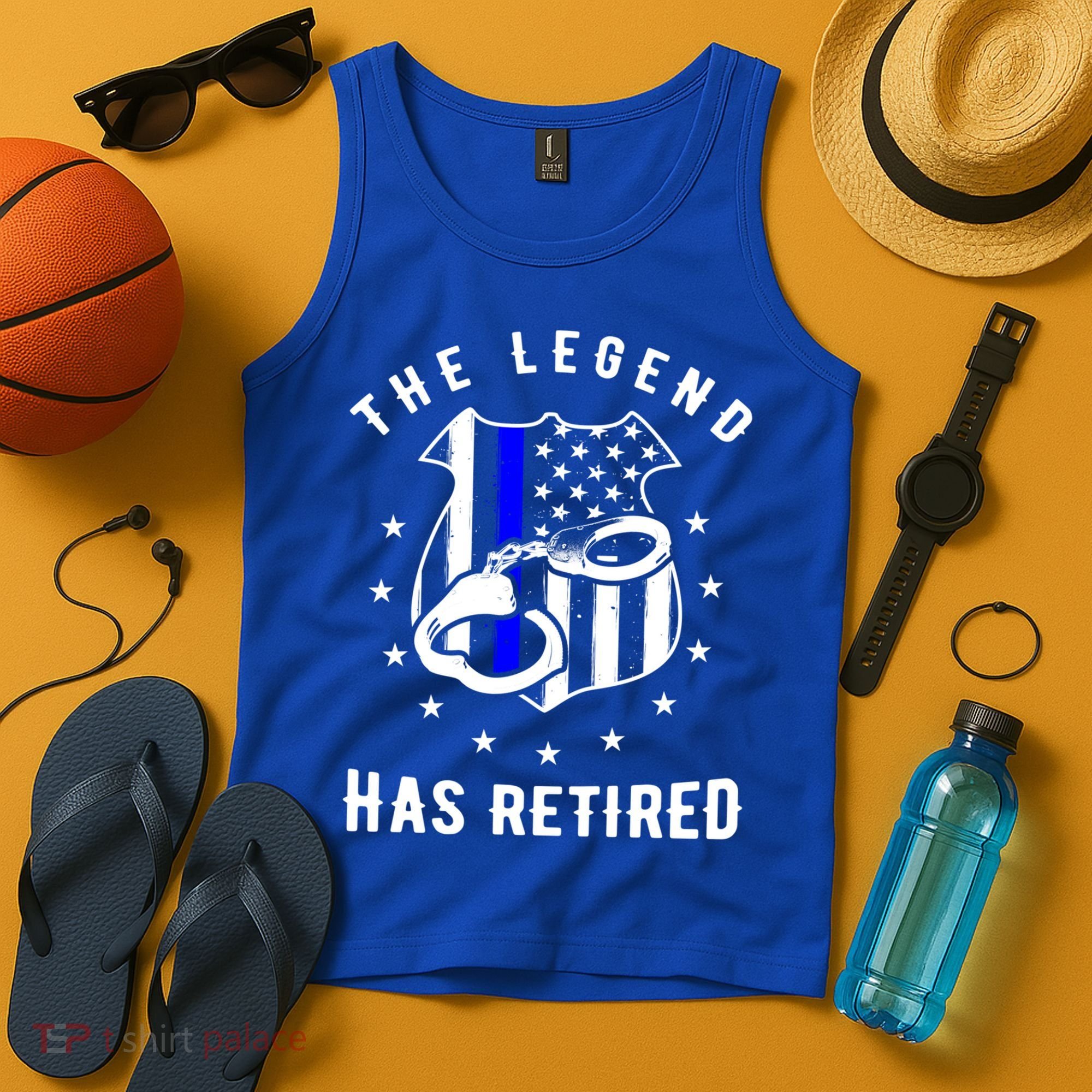 The Legend Has Retired Police Officer Gift Cop Funny Gift Tank Top