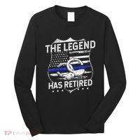 The Legend Has Retired Police Officer Retirement Gift Long Sleeve Shirt thumb 0