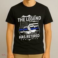 The Legend Has Retired Police Officer Retirement Gift T-Shirt thumb 3