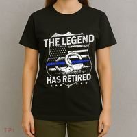 The Legend Has Retired Police Officer Retirement Gift T-Shirt thumb 4