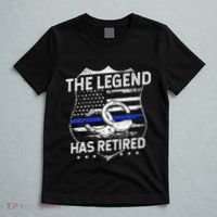 The Legend Has Retired Police Officer Retirement Gift T-Shirt thumb 5