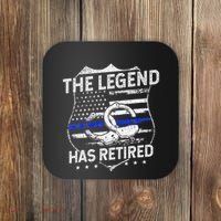 The Legend Has Retired Police Officer Retirement Gift Coaster thumb 0