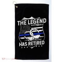 The Legend Has Retired Police Officer Retirement Gift Golf Towel thumb 0