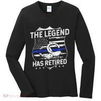 The Legend Has Retired Police Officer Retirement Gift Women's Long Sleeve Shirt thumb 0