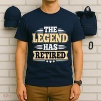 The Legend Has Retired Funny Retro Vintage Retirement Retire T-Shirt thumb 6