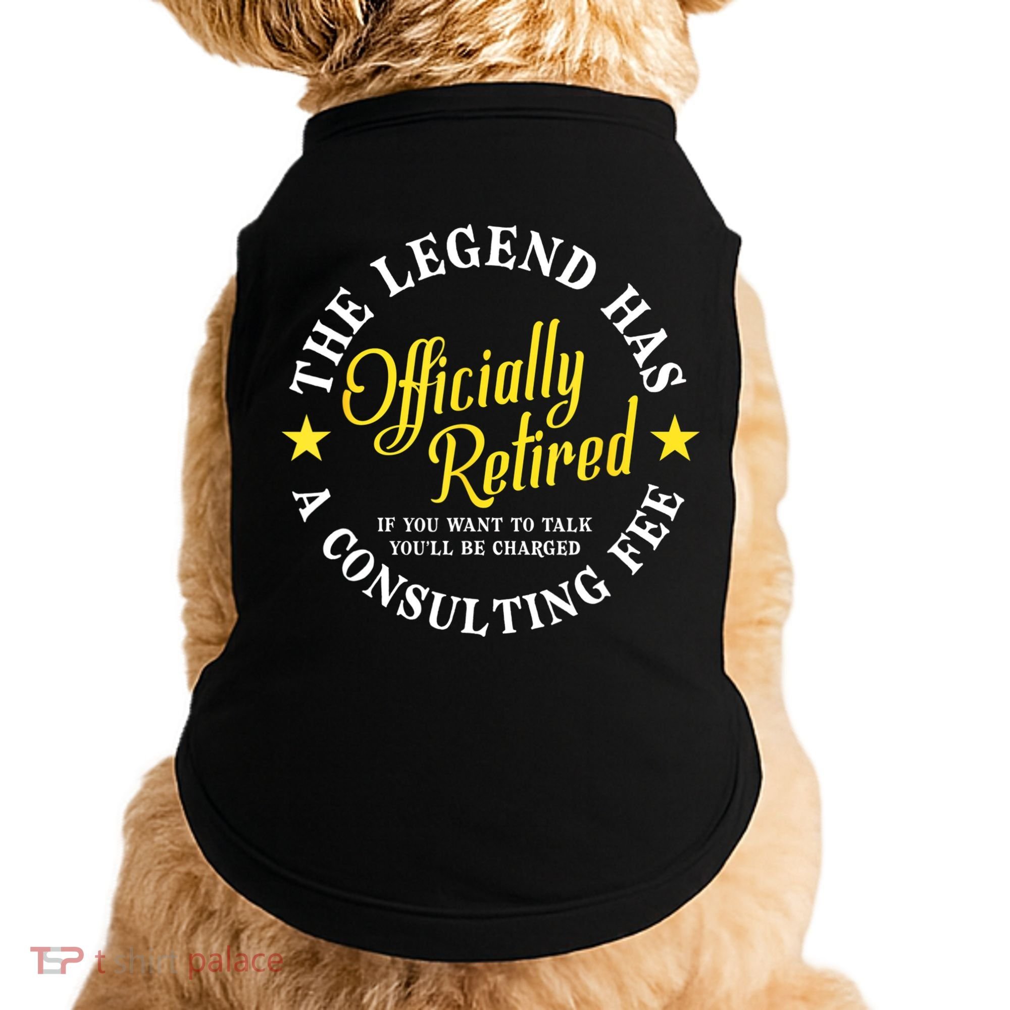 The Legend Has Officially Retired Funny Retirement Men Doggie Tank