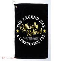 The Legend Has Officially Retired Funny Retirement Men Golf Towel thumb 0