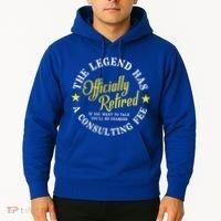 The Legend Has Officially Retired Funny Retirement Men Hoodie thumb 2