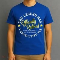 The Legend Has Officially Retired Funny Retirement Men T-Shirt thumb 3