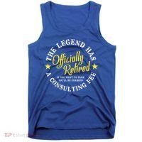 The Legend Has Officially Retired Funny Retirement Men Tank Top thumb 0