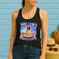 The Lord Has Glizzy God Hotdog Jesus Food Sunglasses Christ Women's Tank Top thumb 2