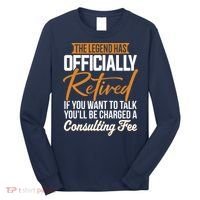 The Legend Has Retired Officer Officially Retirement Long Sleeve Shirt thumb 0