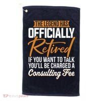 The Legend Has Retired Officer Officially Retirement Golf Towel thumb 0