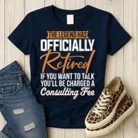 The Legend Has Retired Officer Officially Retirement Women's T-Shirt thumb 3