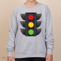 Traffic Light Halloween Costume Stop Go Green Yellow Red Women's Sweatshirt thumb 0