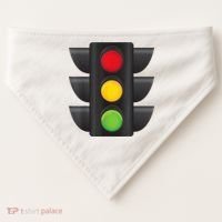 Traffic Light Halloween Costume Stop Go Green Yellow Red USA-Made Doggie Bandana thumb 0