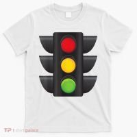 Traffic Light Halloween Costume Stop Go Green Yellow Red T-Shirt thumb 0