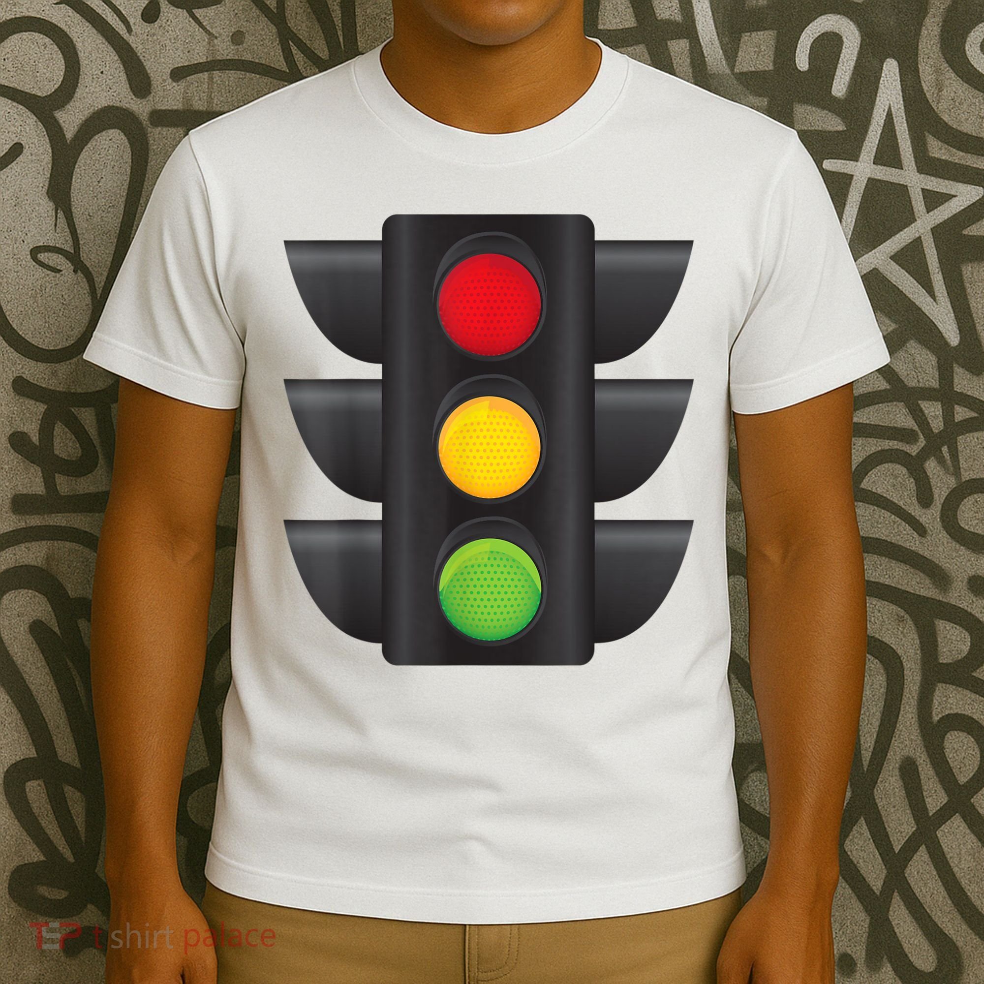 Traffic Light Halloween Costume Stop Go Green Yellow Red T-Shirt
