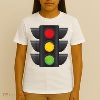 Traffic Light Halloween Costume Stop Go Green Yellow Red T-Shirt thumb 4