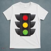 Traffic Light Halloween Costume Stop Go Green Yellow Red T-Shirt thumb 5