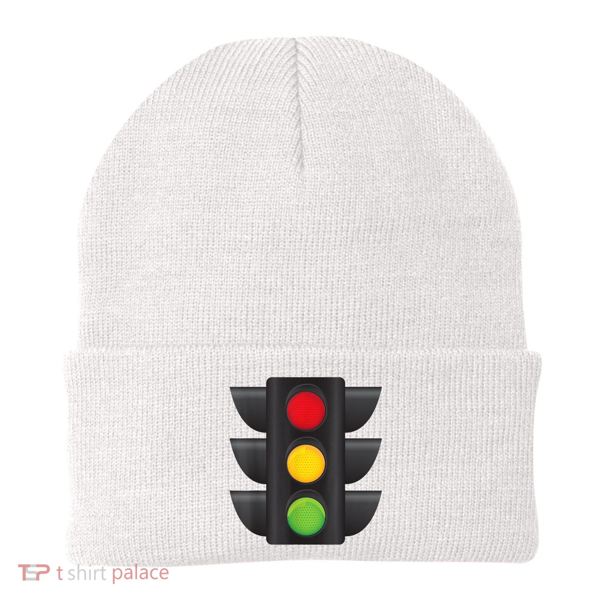 Traffic Light Halloween Costume Stop Go Green Yellow Red Beanie