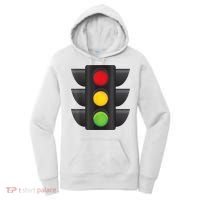 Traffic Light Halloween Costume Stop Go Green Yellow Red Women's Hoodie thumb 0