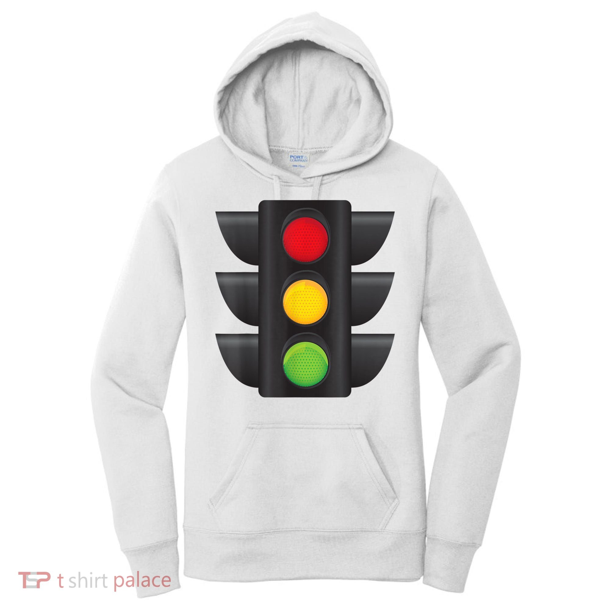 Traffic Light Halloween Costume Stop Go Green Yellow Red Women's Hoodie