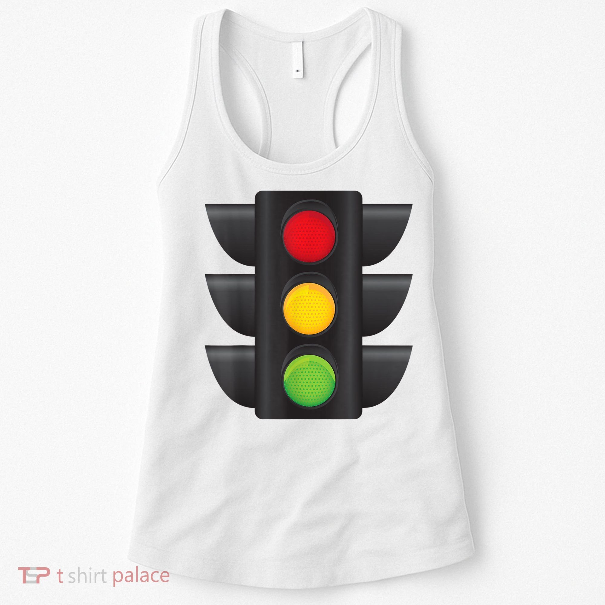 Traffic Light Halloween Costume Stop Go Green Yellow Red Women's Tank Top