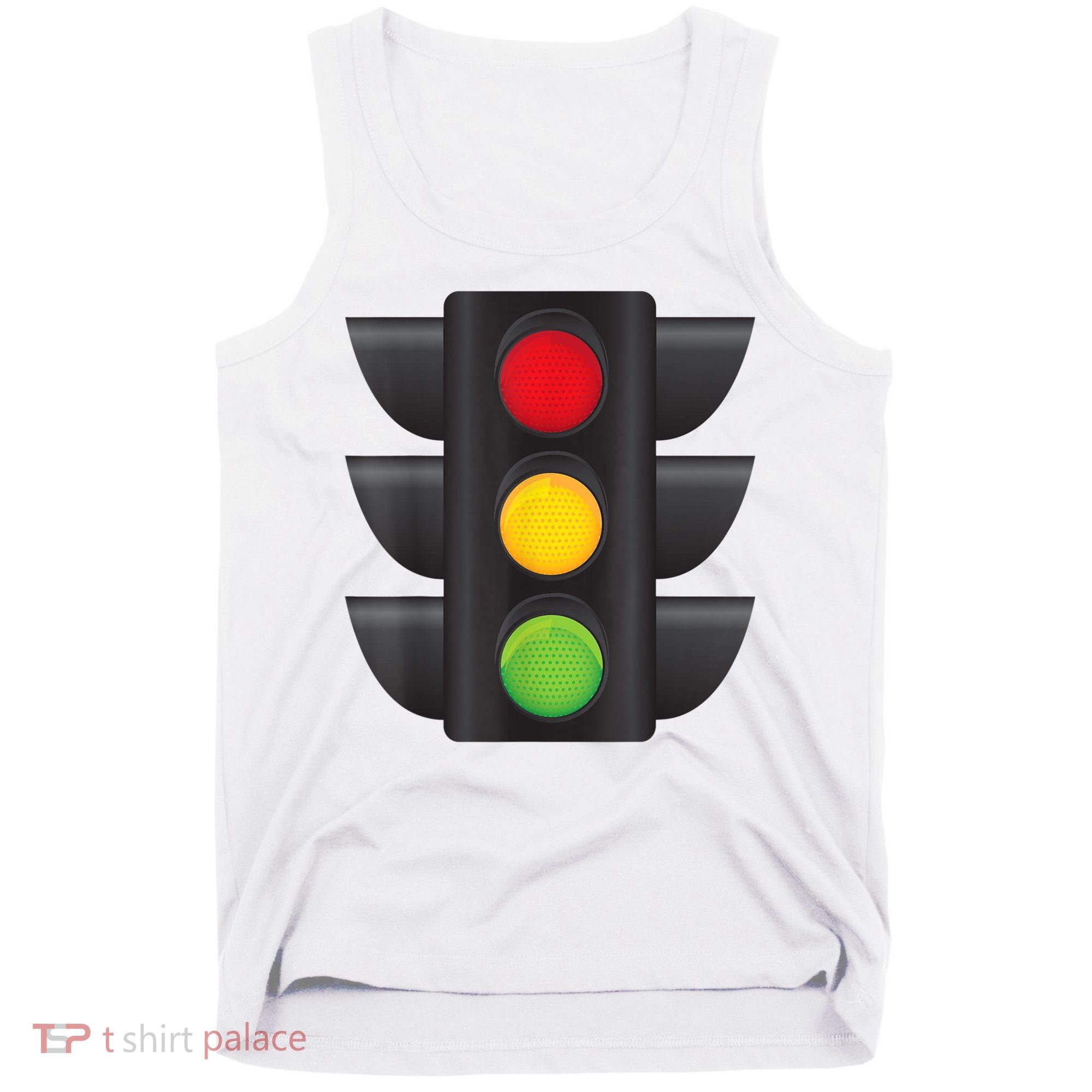 Traffic Light Halloween Costume Stop Go Green Yellow Red Tank Top