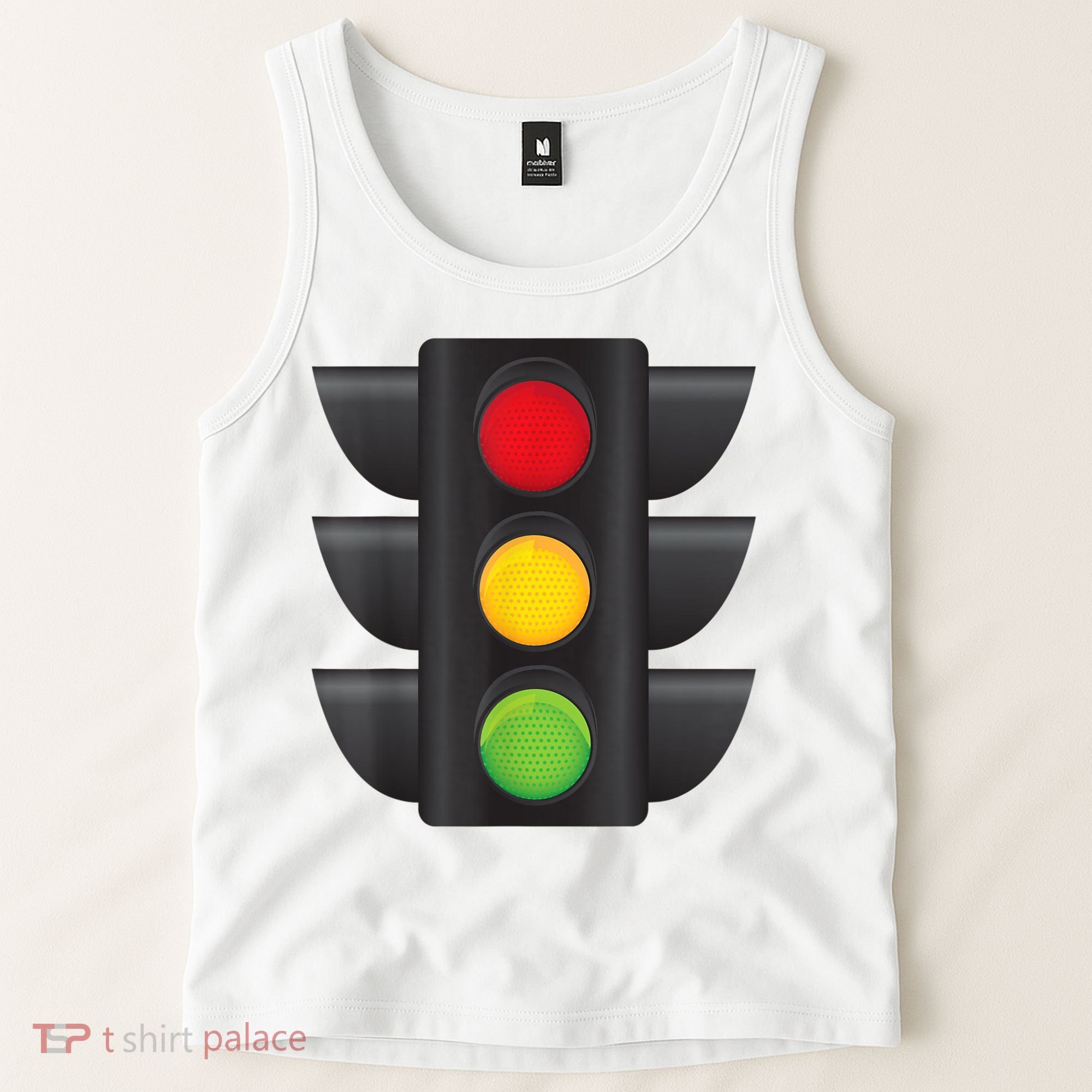 Traffic Light Halloween Costume Stop Go Green Yellow Red Tank Top