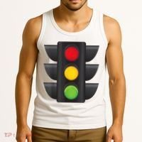 Traffic Light Halloween Costume Stop Go Green Yellow Red Tank Top thumb 3