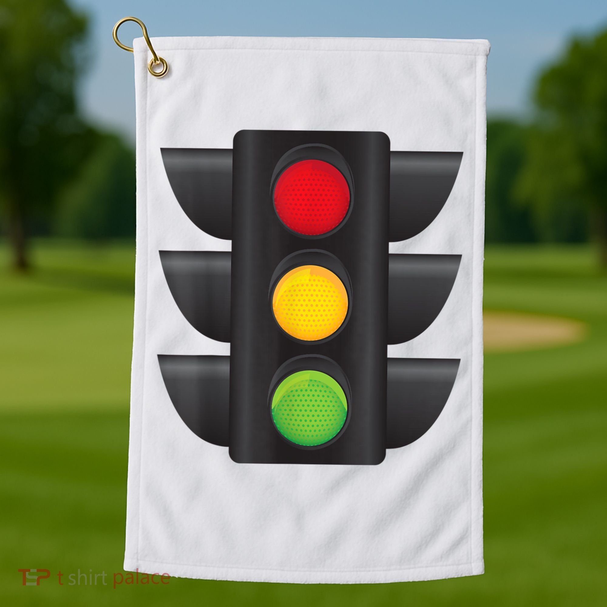 Traffic Light Halloween Costume Stop Go Green Yellow Red Golf Towel