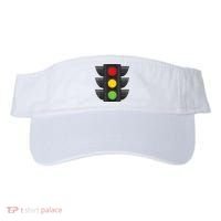 Traffic Light Halloween Costume Stop Go Green Yellow Red Visor thumb 0
