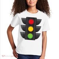 Traffic Light Halloween Costume Stop Go Green Yellow Red Kids T-Shirt thumb 2