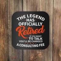 The Legend Has Retired Officer Officially Retirement Coaster thumb 0