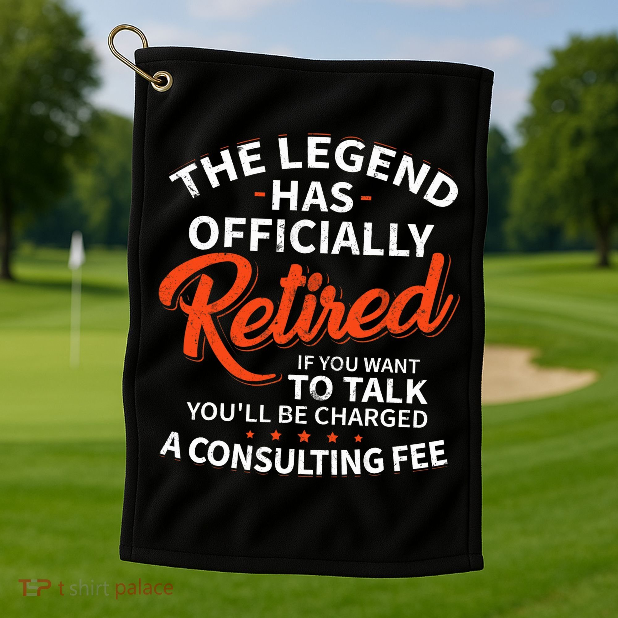 The Legend Has Retired Officer Officially Retirement Golf Towel