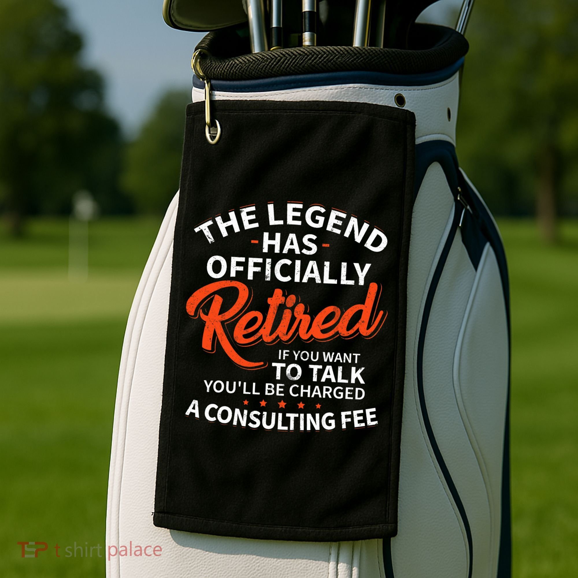 The Legend Has Retired Officer Officially Retirement Golf Towel