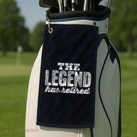 The Legend Has Retired Golf Towel thumb 2