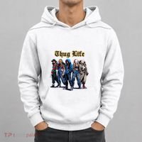 Thug Life Horror Characters Scary Movie Krueger Myers Pennywise Halloween Hoodie thumb 0