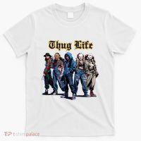 Thug Life Horror Characters Scary Movie Krueger Myers Pennywise Halloween T-Shirt thumb 0