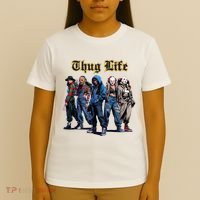 Thug Life Horror Characters Scary Movie Krueger Myers Pennywise Halloween T-Shirt thumb 4