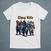 Thug Life Horror Characters Scary Movie Krueger Myers Pennywise Halloween T-Shirt thumb 5