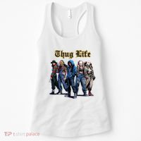Thug Life Horror Characters Scary Movie Krueger Myers Pennywise Halloween Women's Tank Top thumb 0