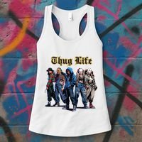 Thug Life Horror Characters Scary Movie Krueger Myers Pennywise Halloween Women's Tank Top thumb 3